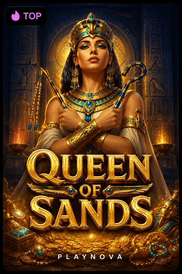 Queen of Sands slot van Playnova spelen bij Instasino casino